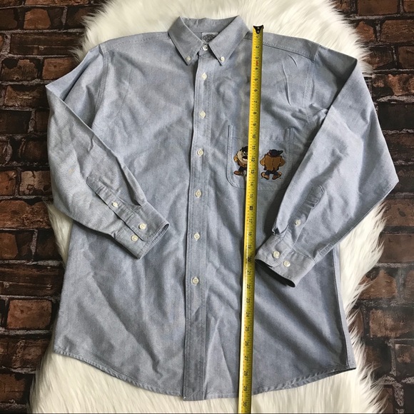 VTG 90’s Men’s Acme Clothing Taz Tasmanian Devil Long Sleeve Button Down Shirt - Picture 3 of 10